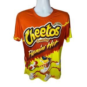 Cheetos Snacks 3D Digital Round Neck T-Shirt Small 19x27 Flaming Hot Crunchy